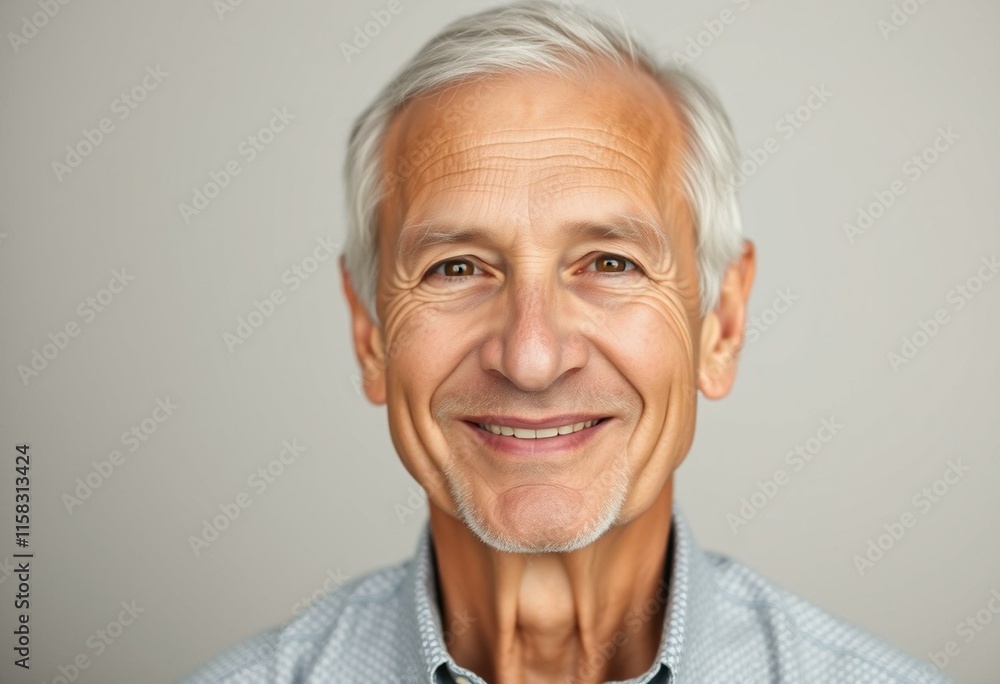 Portrait of an elderly man with a warm expression Portrait of an elderly man with a warm expression