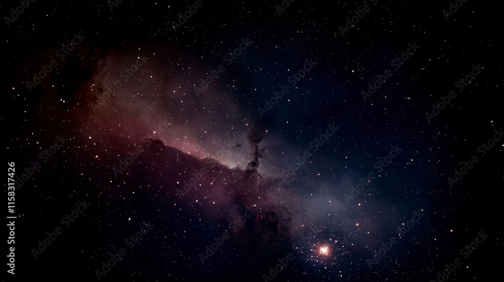 Fototapeta premium Cosmic Nebula Starry Night Sky Galaxy Background Space Exploration