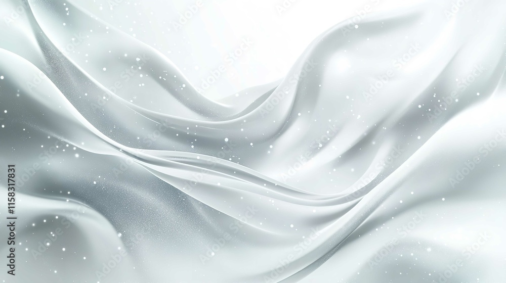 Grey and White Abstract Background with Flowing Particles Grey and White Abstract Background with Flowing Particles