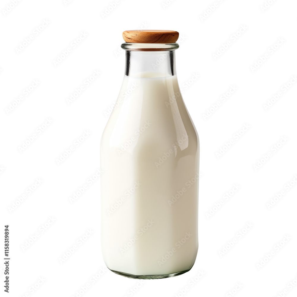 Bottle of milk isolated on transparent background, clipping path, pen tool Bottle of milk isolated on transparent background, clipping path, pen tool