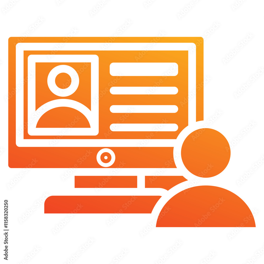 Online Interview icom element for design Online Interview icom element for design