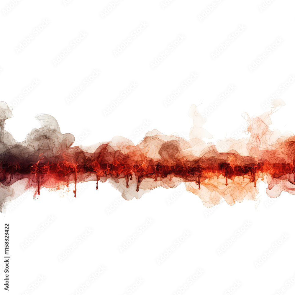Naklejka premium Flame Isolated Background, Generative AI 