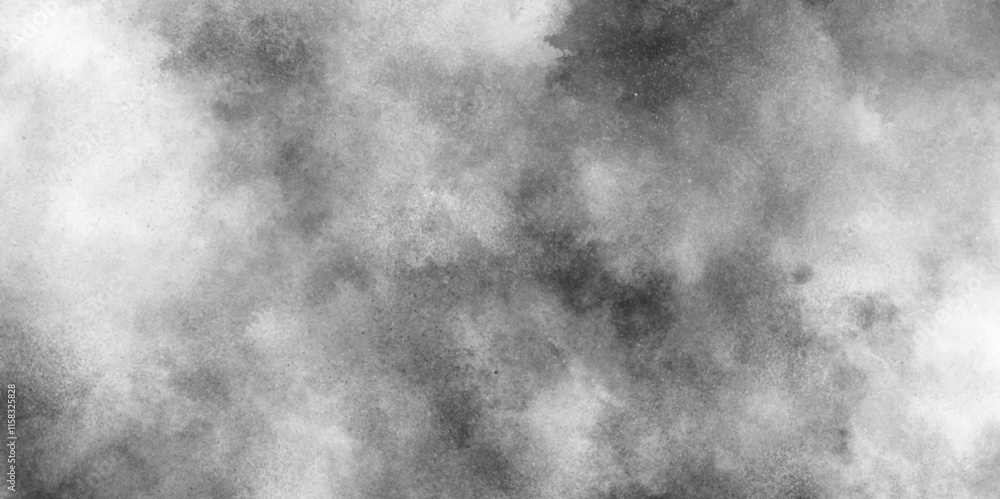 Obraz premium Abstract black and white watercolor background painting, luxurious watercolor textures on white paper background, Monochrome smeared gray aquarelle painted paper textured canvas for design.