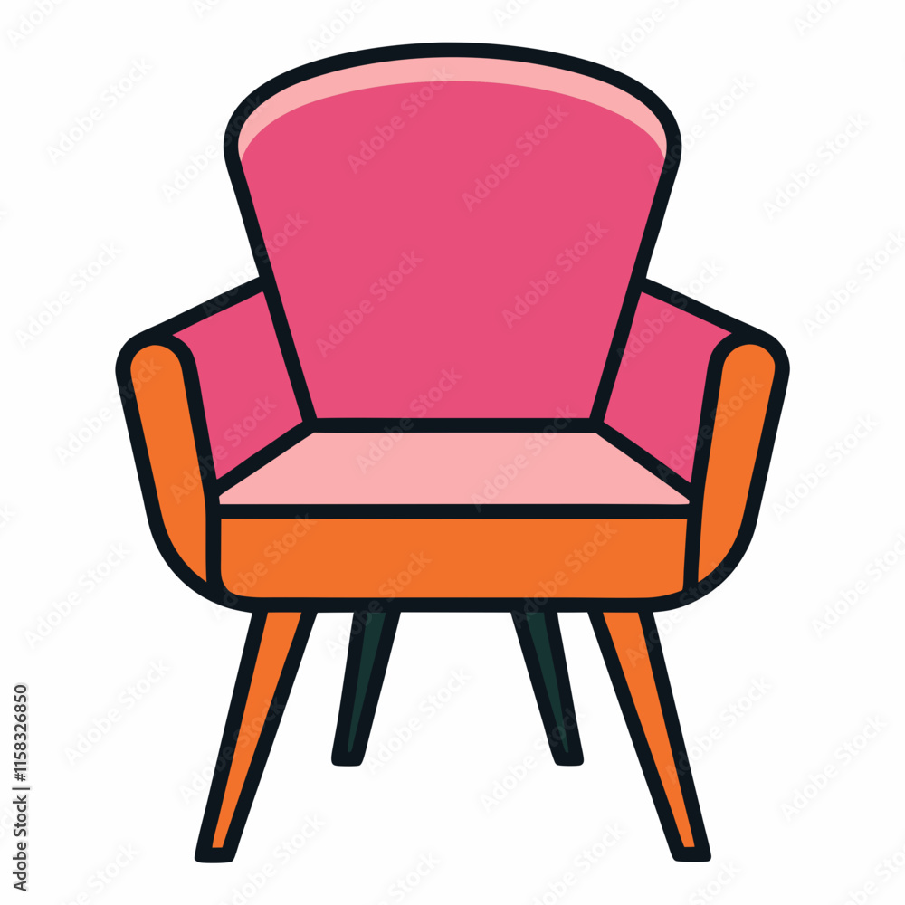 Chair Icon Design on White Background Chair Icon Design on White Background