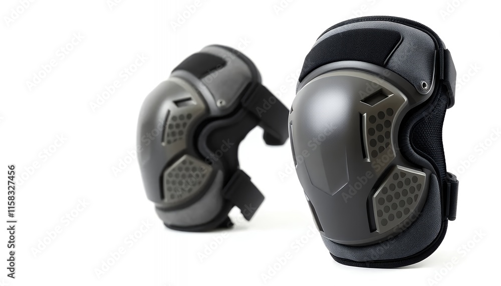 Obraz premium Protective Sport Knee Pads - Sleek, Modern Design in Gray