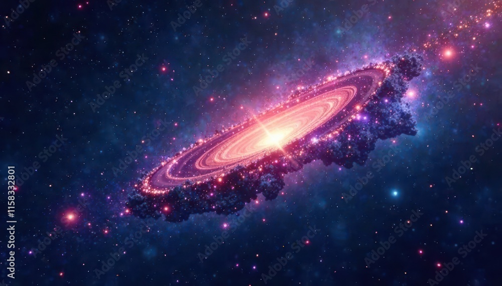 Deep Space Galaxy Cluster with Sparkling Stars, deep space, nebulae, celestial Deep Space Galaxy Cluster with Sparkling Stars, deep space, nebulae, celestial