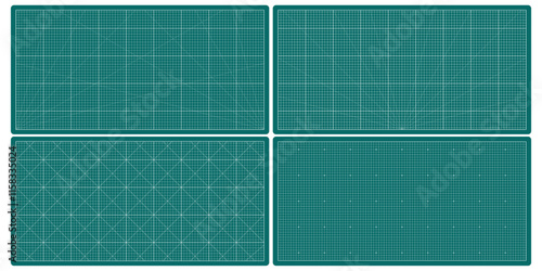 Blueprint grid paper background vector. Wireframe texture for business and tech projects. Includes metric scale cutting mat design for notes and graphs.