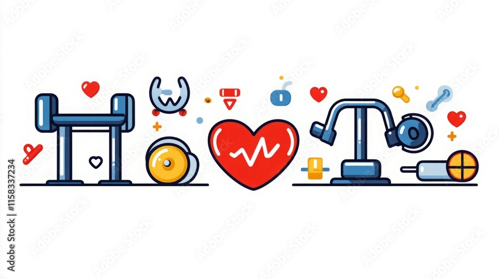 Fitness equipment and a healthy heart. Get fit and stay healthy! Fitness equipment and a healthy heart. Get fit and stay healthy!