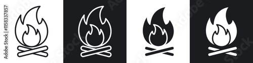 Bonfire icon pack for app and website ui designs.