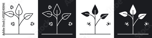 Pest plant icon pack for app and website ui designs.