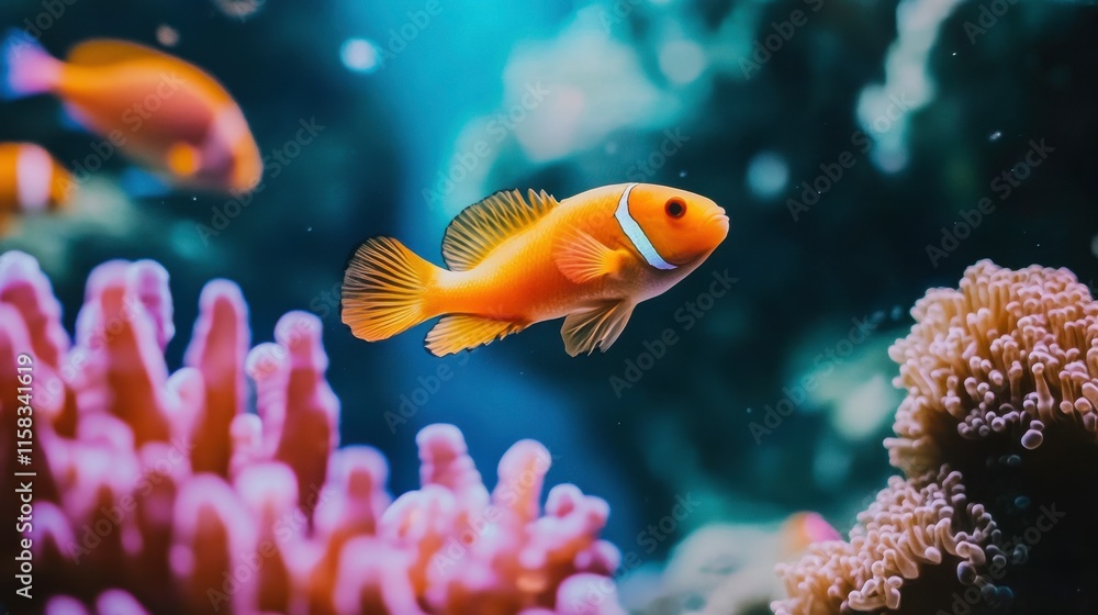 Fototapeta premium Vibrant Coral Reef with Colorful Marine Life