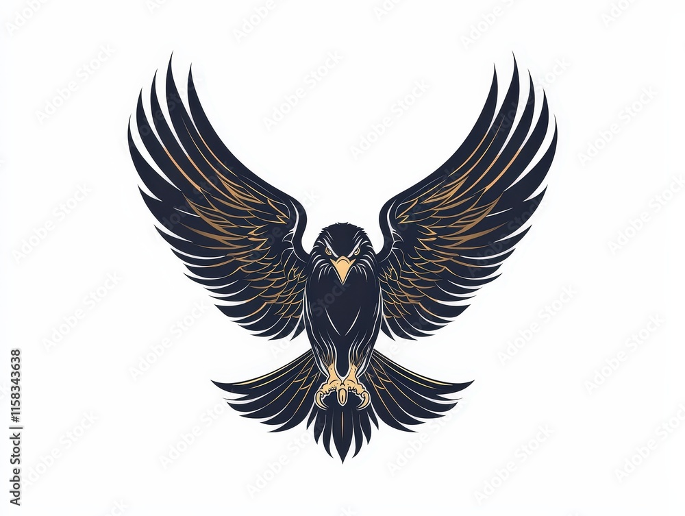 Obraz premium Eagle bird logo design, isolated on white background