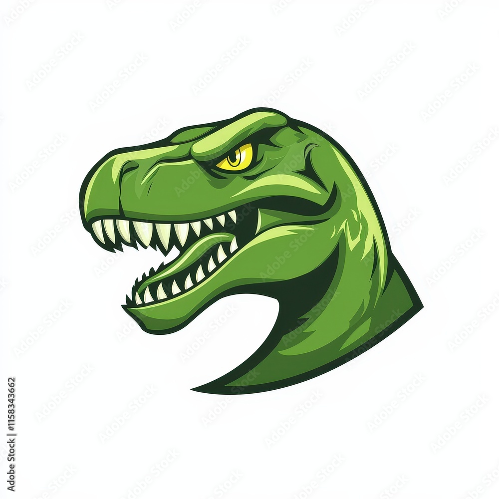 Obraz premium Design of dinosaur icon logo illustration isolated on white background