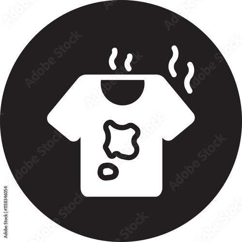 dirty clothes glyph icon