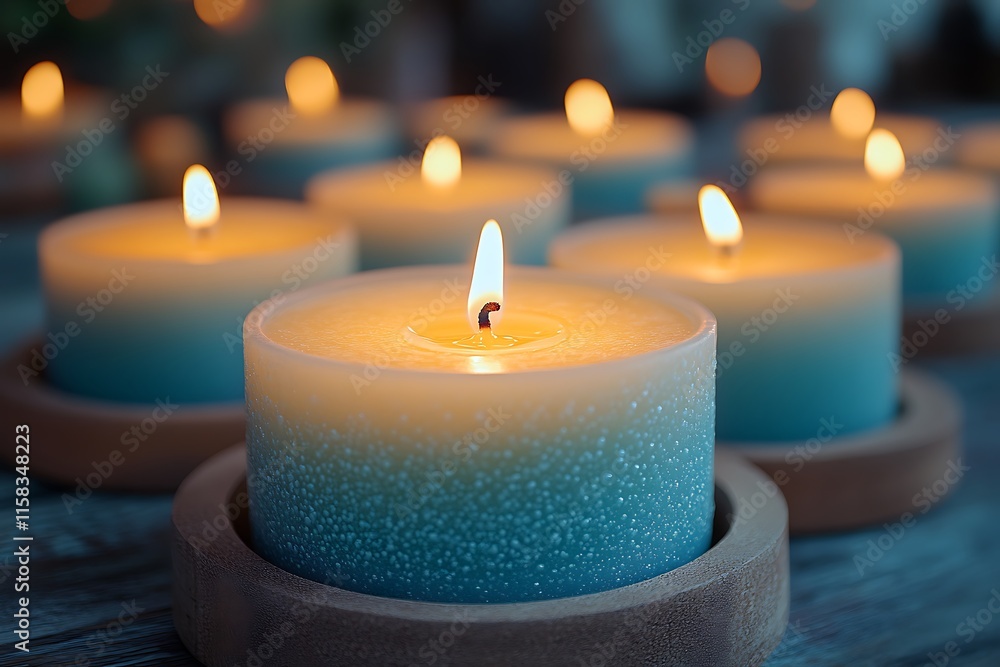 a lit candles on a glittery surface a lit candles on a glittery surface