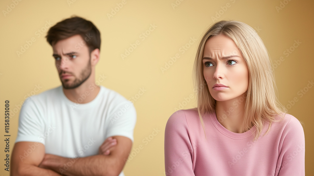 Serious sad woman thinking over a problem, man aside, meeting therapist, poor chance of getting pregnant after 40, unmet expectations, unable to handle family finances, interested in different things Serious sad woman thinking over a problem, man aside, meeting therapist, poor chance of getting pregnant after 40, unmet expectations, unable to handle family finances, interested in different things