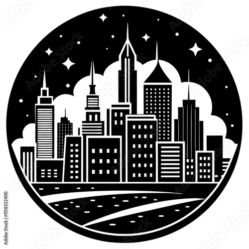 vector illustration of urban city buildings 