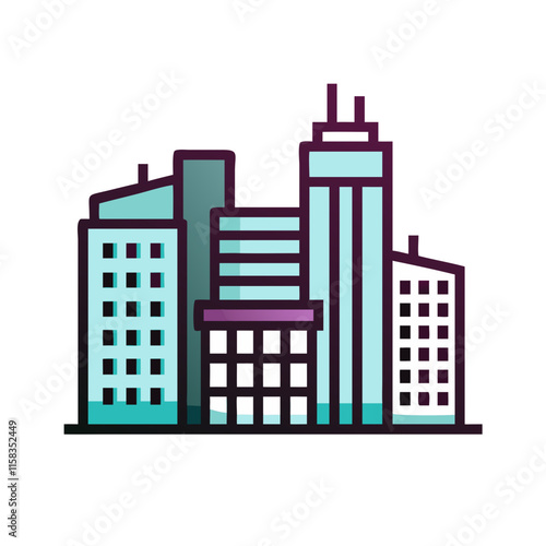 vector illustration of urban city buildings 