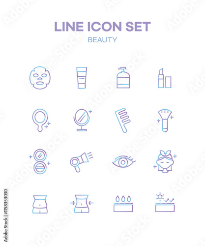 그라디언트 라인 아이콘 세트 10
