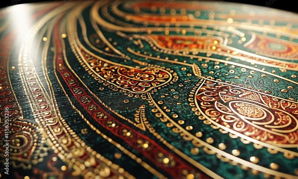 custom made wallpaper toronto digitalOpulent Embroidered Textile: A Close-Up of Intricate Gold and Green Patterns