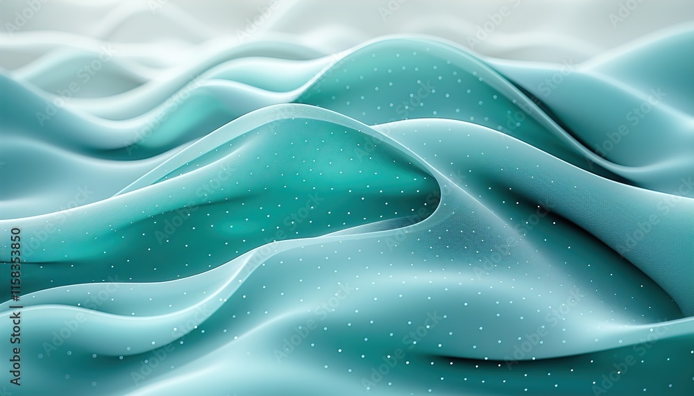 Obraz premium Abstract light blue and white gradient geometric background with dots texture.