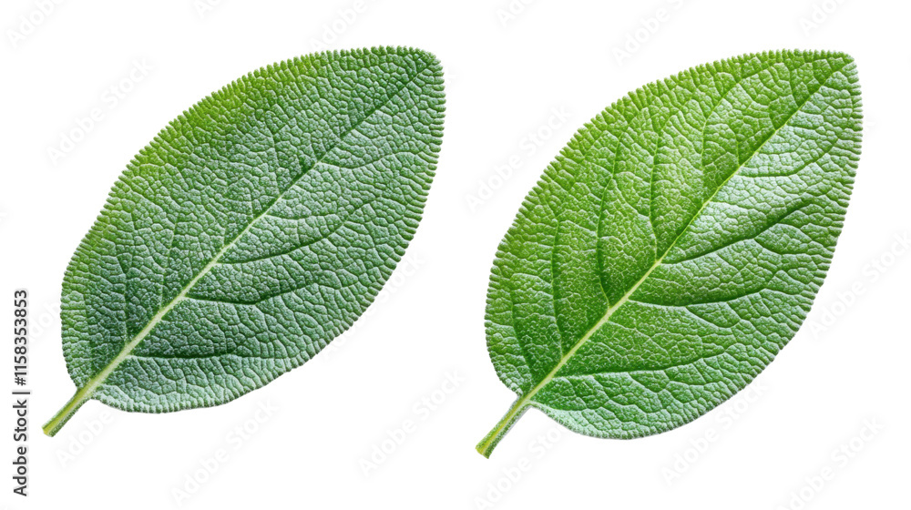 Fototapeta premium Green leaf isolated on white background 
