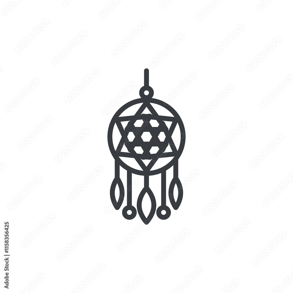 Fototapeta premium Dreamcatcher line icon