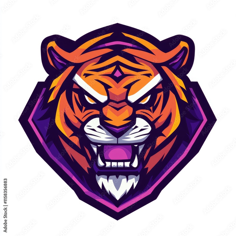 Fierce Tiger Head Mascot Logo Design Fierce Tiger Head Mascot Logo Design