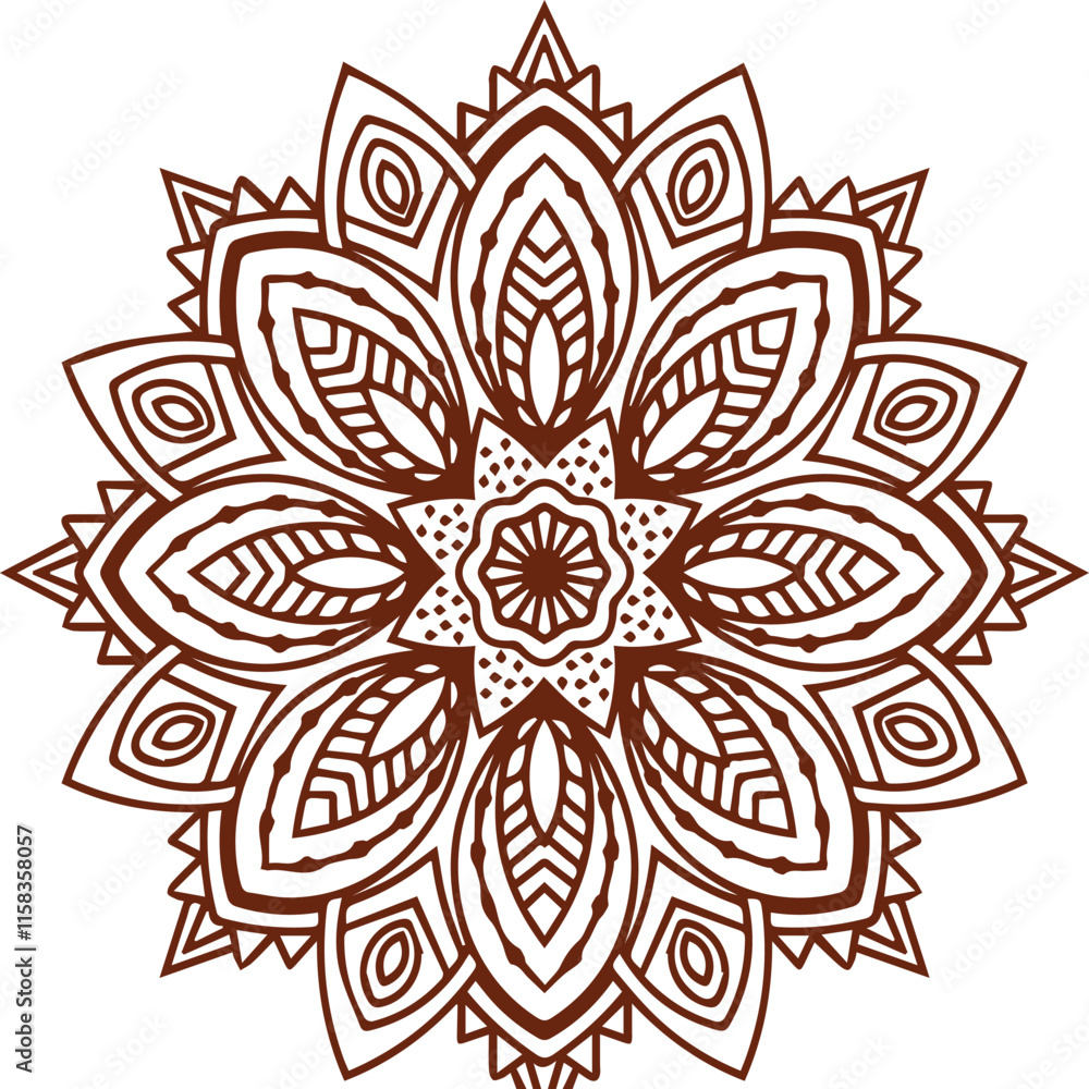 Beautiful flower art and mandala vector design Beautiful flower art and mandala vector design
