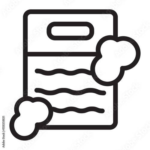 Washboard line icon