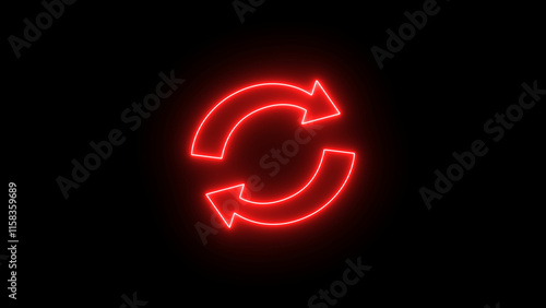 Wallpaper Mural Abstract Neon arrow icon isolated on black background. Charging and loading arrow icon illustration. Torontodigital.ca