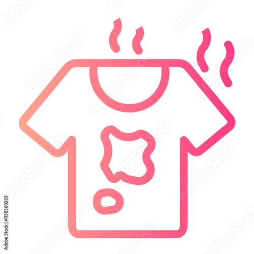 dirty clothes gradient icon