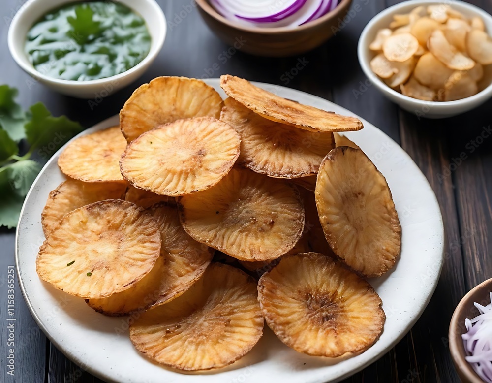 Crispy Fried Cassava Chips Ready To Eat Crispy Fried Cassava Chips Ready To Eat
