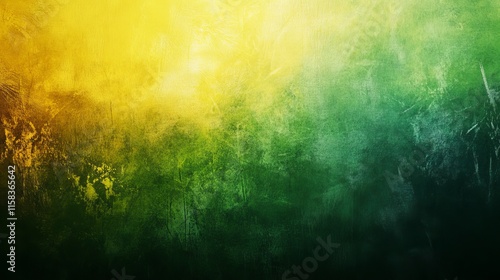 Obraz na płótnie Green and yellow vintage grunge background with distressed texture and shiny spotlight corner design w salonie