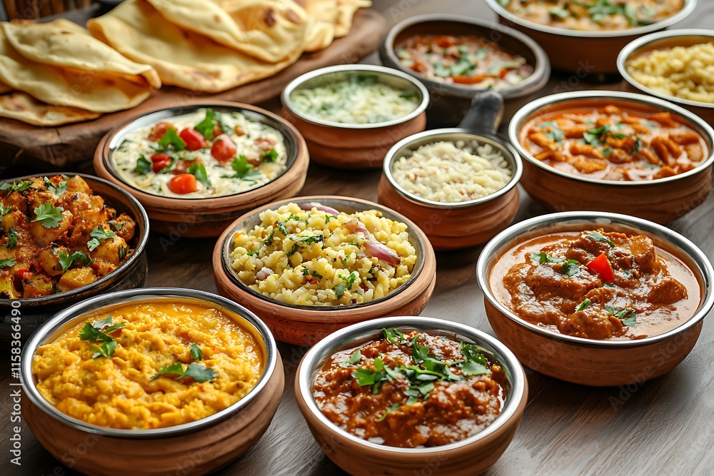 a group of bowls of food a group of bowls of food
