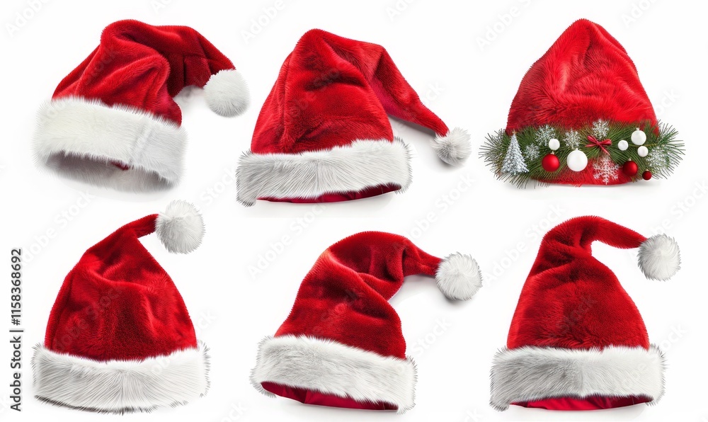 Collection of Santa Claus Hats Collection of Santa Claus Hats