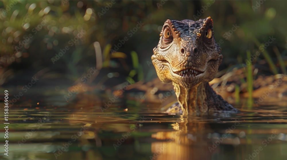 Fototapeta premium Raptor Emerging From Water