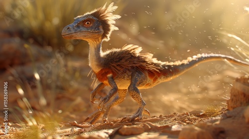 A Young Dinosaur in the Golden Light photo