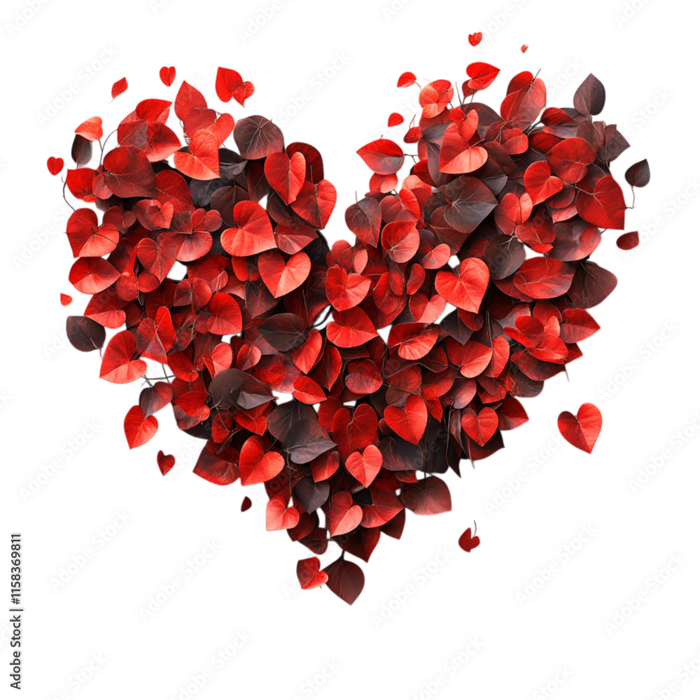 Heart made of flowers on a transparent background. Valentine's Day. Heart made of flowers on a transparent background. Valentine's Day.