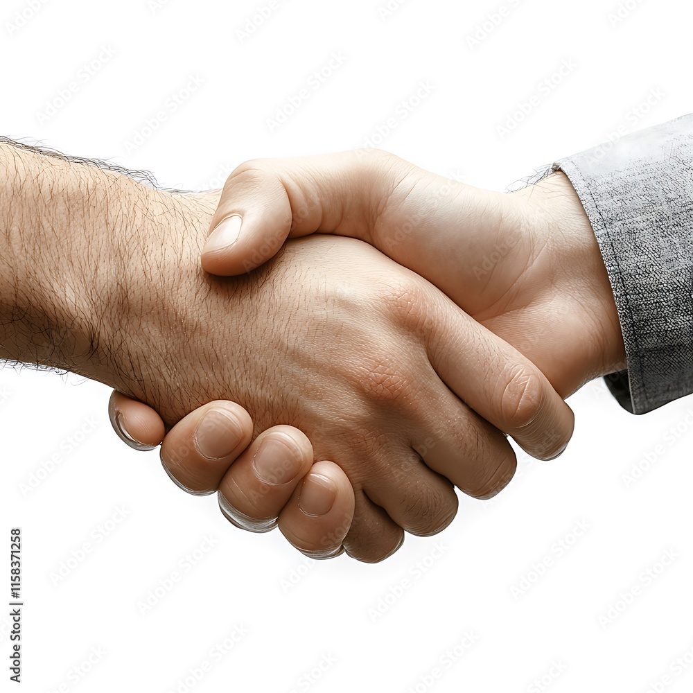 Fototapeta premium a hands shaking with sparks