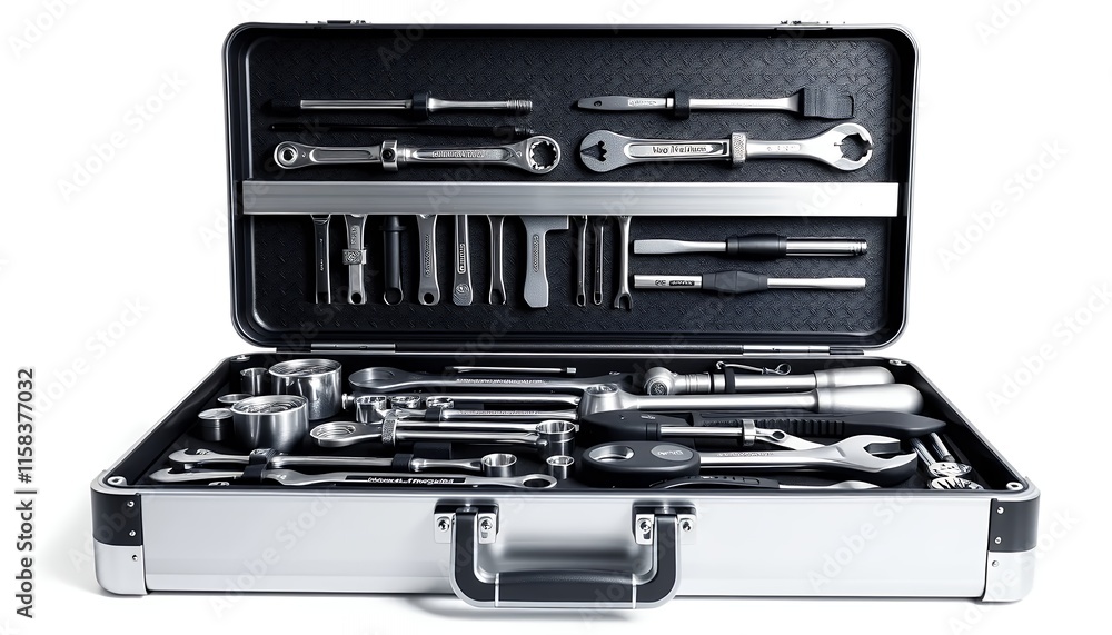 Sleek Metallic Tool Kit - Precision Instruments in a Modern Case Sleek Metallic Tool Kit - Precision Instruments in a Modern Case