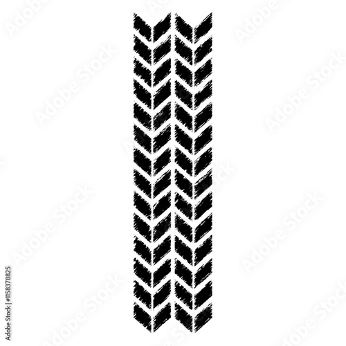 Stylized Tire Track Graphic