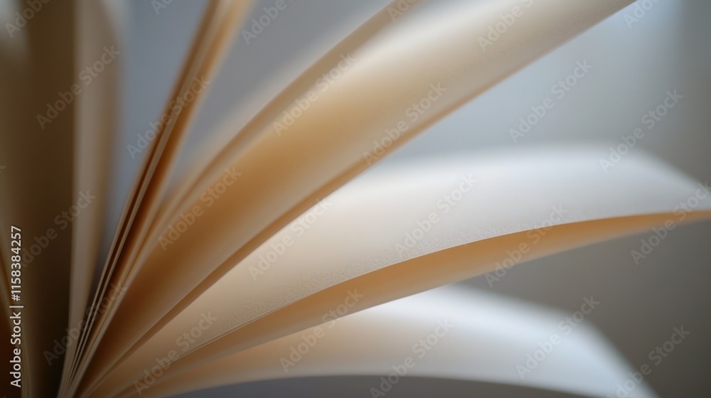 Obraz premium Close-up of open book pages, showing texture and light.