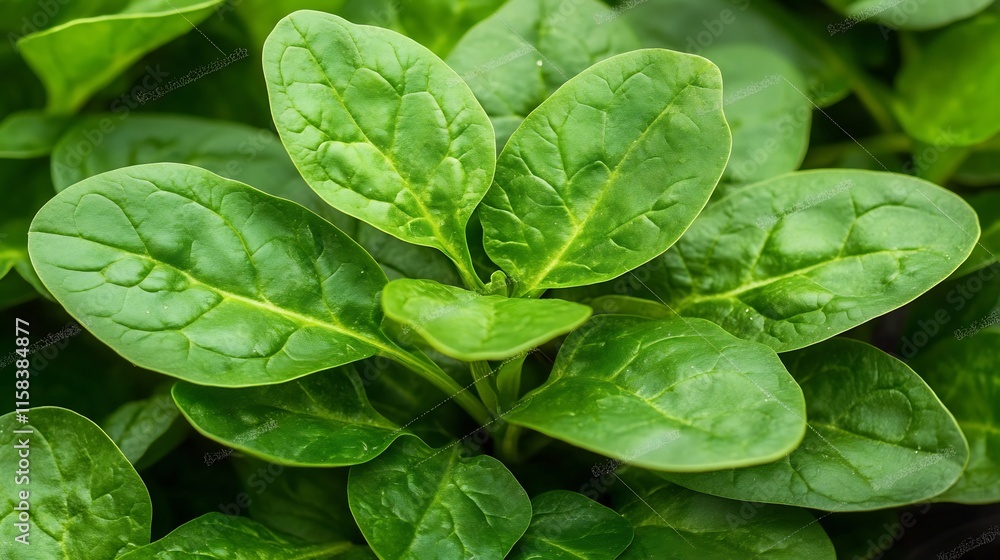Vibrant Close-Up Photo of Lush, Green Spinach Plants Growing Outdoors. AI Generated Vibrant Close-Up Photo of Lush, Green Spinach Plants Growing Outdoors. AI Generated