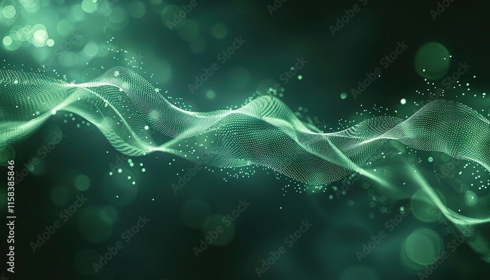 Fototapeta premium Abstract green gradient horizontal background 
