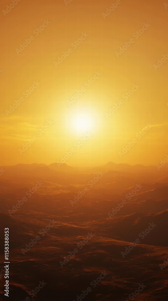 Golden Hour Over a Rugged Landscape Golden Hour Over a Rugged Landscape
