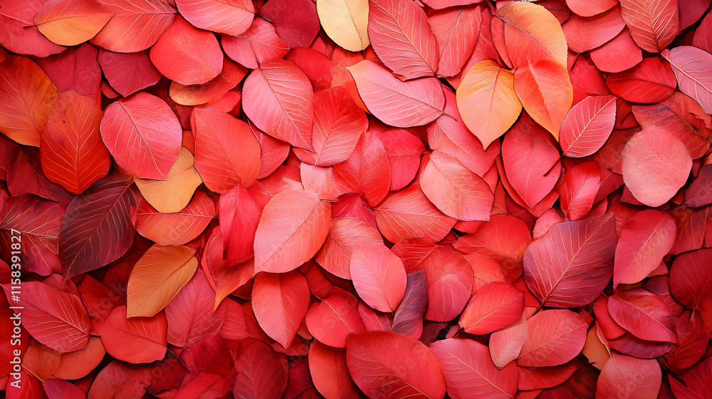 Seamless pattern background with only red leaves Seamless pattern background with only red leaves