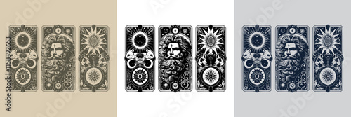 mage tattoo design with enchanted motifs