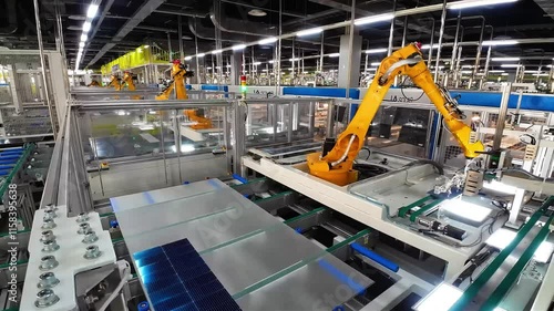 Industrial production of photovoltaic circuit boards in an automated manufacturing facility