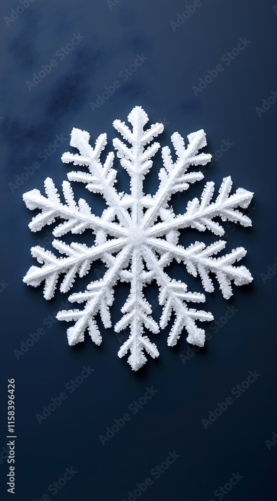 Intricate and Detailed Snowflake on Dark Background Showcasing Nature's Unique Patterns and Structure in Perfect Symmetry Captured in High Resolution